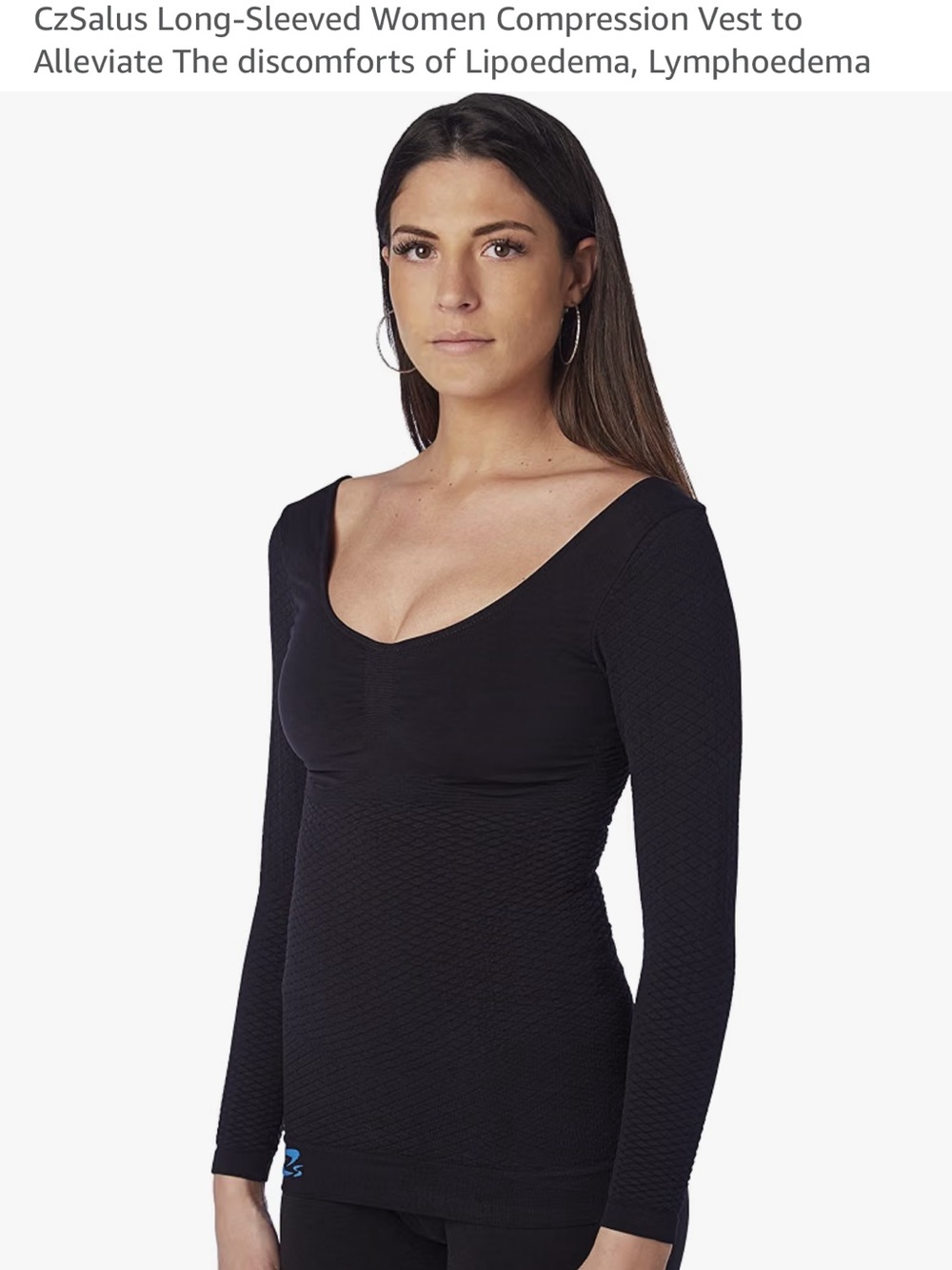 CzSalus Black Long-Sleeve Women’s Compression Shirt